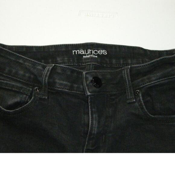 Maurices Women's Black Jeans Size 6 Regular Straight Leg Jeans - Picture 3 of 5